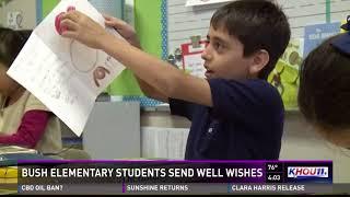 Bush Elementary students send cards to Mrs. Bush