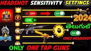 Best sensitivity settings in free fire max Telugu tips and tricks in Telugu2024 new update gaming...