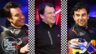 Jimmy, Jim Farley and Sergio “Checo” Pérez Race Go-Karts in Partnership with Ford | The Tonight Show