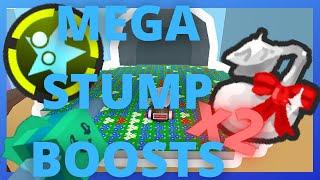 MEGA STUMP BOOSTS WITH FESTIVE BEANS | Roblox Bee Swarm Simulator