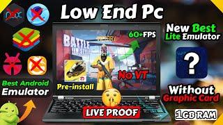 NEW BEST EMULATOR LITE FOR FREE FIRE LOW PC - NO VT | 1GB RAM MAI FREE FIRE LIVE PROOF | SMART GAGA