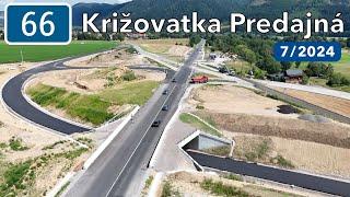 Výstavba křižovatky I/66 Prodejná - nehodové místo (červenec 2024)