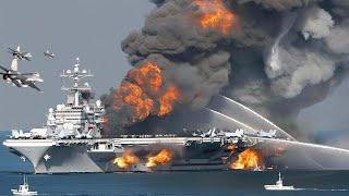 1 Minutes Ago! Ukrainian F-16 Jets Destroy Russian Aircraft Carrier With 40 Jets in Crimean Sea