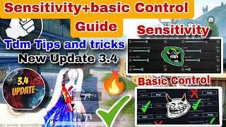 pubg new update 3.4 sensitivity and basic Control Guide | Tdm tips and tricks complete guide 2024.