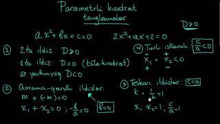 20–dars. Parametrli kvadrat tenglamalar. | ALGEBRA KURSI