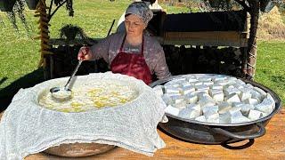 Homemade Food Cooked In The Mountain Village Of Azerbaijan! Always Delicious And Calm