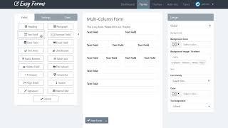 Drag & Drop Column Control - Easy Forms