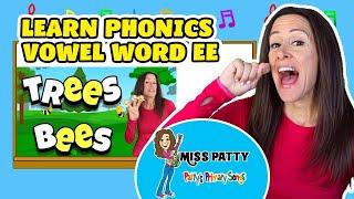 Learn to Read Phonics Kids Song | Vowels for Children | Tongue Twister Vowel Teams ee Patty Shukla