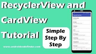 Android Working with Recyclerview and Cardview