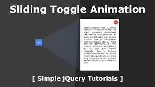 Sliding Toggle Animation With Content Box - jQuery Tutorials - Transforming Toggle Icon