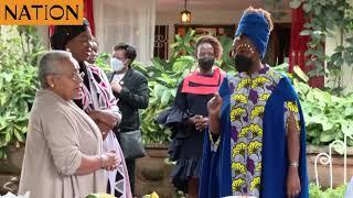 Margaret Kenyatta introduces visiting Sierra Leone First Lady Fatima Maada to local craft industry