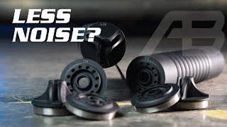 Smaller suppressor end cap means less noise?