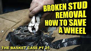 HOW TO REMOVE BROKEN WHEEL BOLTS SHEARD OFF INSIDE THE WHEEL, REMOVE SEALED WHEEL BEARINGS EASY WAY