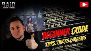 Beginner Guide - Tipps, Tricks & Basics zum perfekten Einstieg in Raid Shadow Legends | F2P Serie