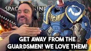 Vet Reacts! *Get away from the guardsmen! We love them!* THE EMPEROR'S FINEST | SPACE MARINE 2