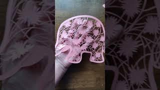 Elephant Mom with Flowers And Leaves Final Output | Paper Art Delight