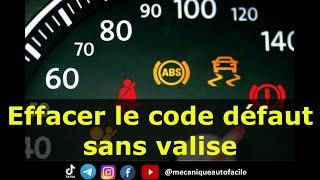 EFFACER LE CODE DEFAUT SANS VALISE DE DIAGNOSTIC AUTO #auto #automobile #moteur #voiture