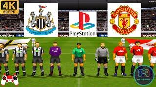 Winning Eleven 2002 Gameplay - Newcastle vs Man United - Duckstation PS1 on PC - Full Game [4K60]