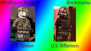 Custom Lego Minifigure Review: Brickmania Cold War US Tanker and US Army Riflemen