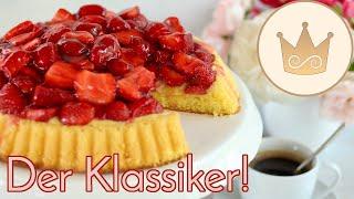 KLASSIKER! ERDBEERKUCHEN/ ERDBEERTORTE MIT VANILLECREME BACKEN REZEPT VON SUGARPRINCESS