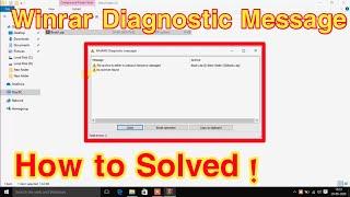 How to Solve winrar diagnostic message for windows 10 [Digital Expo]