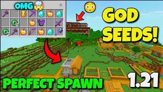 Top 3 GOD SEEDS For Minecraft 1.21 Pocket edition || Woodland Mansion At Spawn