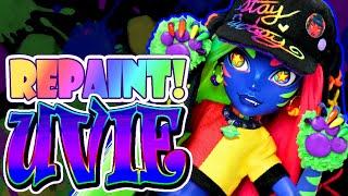 Repaint! Uvie the Dark Rainbow Doll Custom Made Monster High Doll