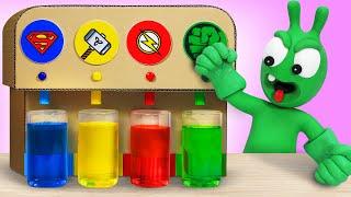 Pea Pea Become Superhero with Vending Machine Toy - Pea Pea Wonderland - Cartoon for kids