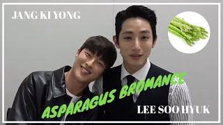 Jang Ki Yong and Lee Soo Hyuk bromance exploding during asparagus tasting.