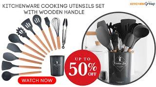 This Cooking Utensils Set With Wooden Handle Will Be Super Handy In Your Kitchen!