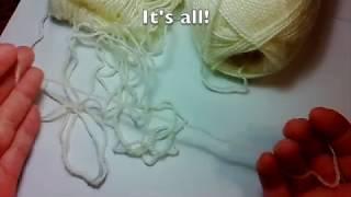 Как вязать в две нити с одного мотка.  How to knit in two strands with one skein.