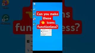 How to make desktop icons functionless