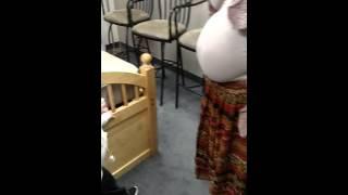 Blake slapping his birth mom's tummy