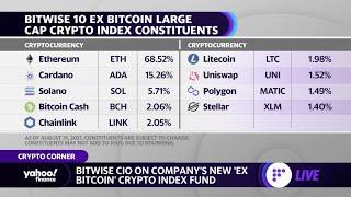 Bitwise launches world’s first ‘Ex Bitcoin’ crypto index fund