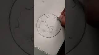 Easy moon drawing step by step / Day 2  #100daysofsketching #moondrawing / moon sketching #beginner
