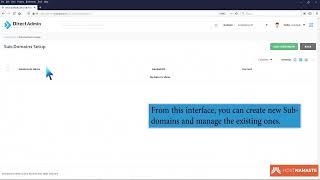 How to add sub domain in DirectAdmin   HostNamaste