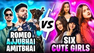 Romeo, Ajjubhai & Amitbhai Vs 6 Random Cute Girls- Isme Toh Haarna Padega- Garena Free Fire