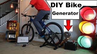 Free Electricity!!!DIY BICYCLE POWERED GENERATOR #bikegenerator