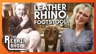 Handmade Leather Rhino Charms the Team | The Repair Shop