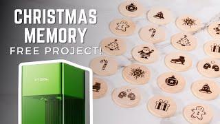 DIY Christmas Memory Game with xTool F1 Ultra | Laser Engraving Tutorial + Free Project!