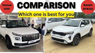 Sonet HTK(O)VS Venue S(O)-10.50 lakhs- which one is best? Detailed Comparison-Features,Price.