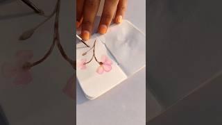 Flower  painting #artbynaaz#flowerart #satisfying #painting #drawing #artandcraft#art#naazart