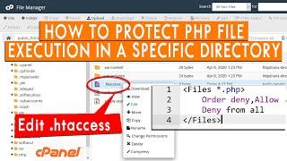 How to protect PHP file execution in a specific directory?