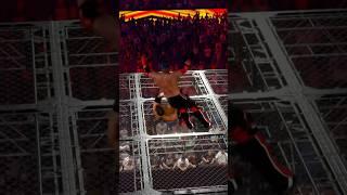 Reverse Pop Up Powerslam through the cell #wwe2k24 #wwe2k #wwegames #laknight #loganpaul #wrestling