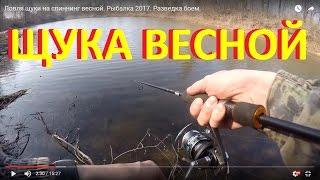 Ловля щуки на спиннинг весной. Рыбалка 2017. Разведка боем.