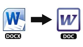 Как преобразовать docx в doc?