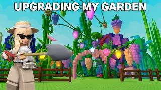 UPGRADING MY GARDEN In GROW A GARDEN *roblox*