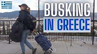 busking in greece