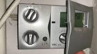 Vaillant Heizungsregler einstellen VRC 410 bidirektional witterungsgeführt Komplett Anleitung