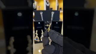 Omnia Margot Flower Design Golden Pink Drop Earrings in 925 Silver with High-Quality Simulated